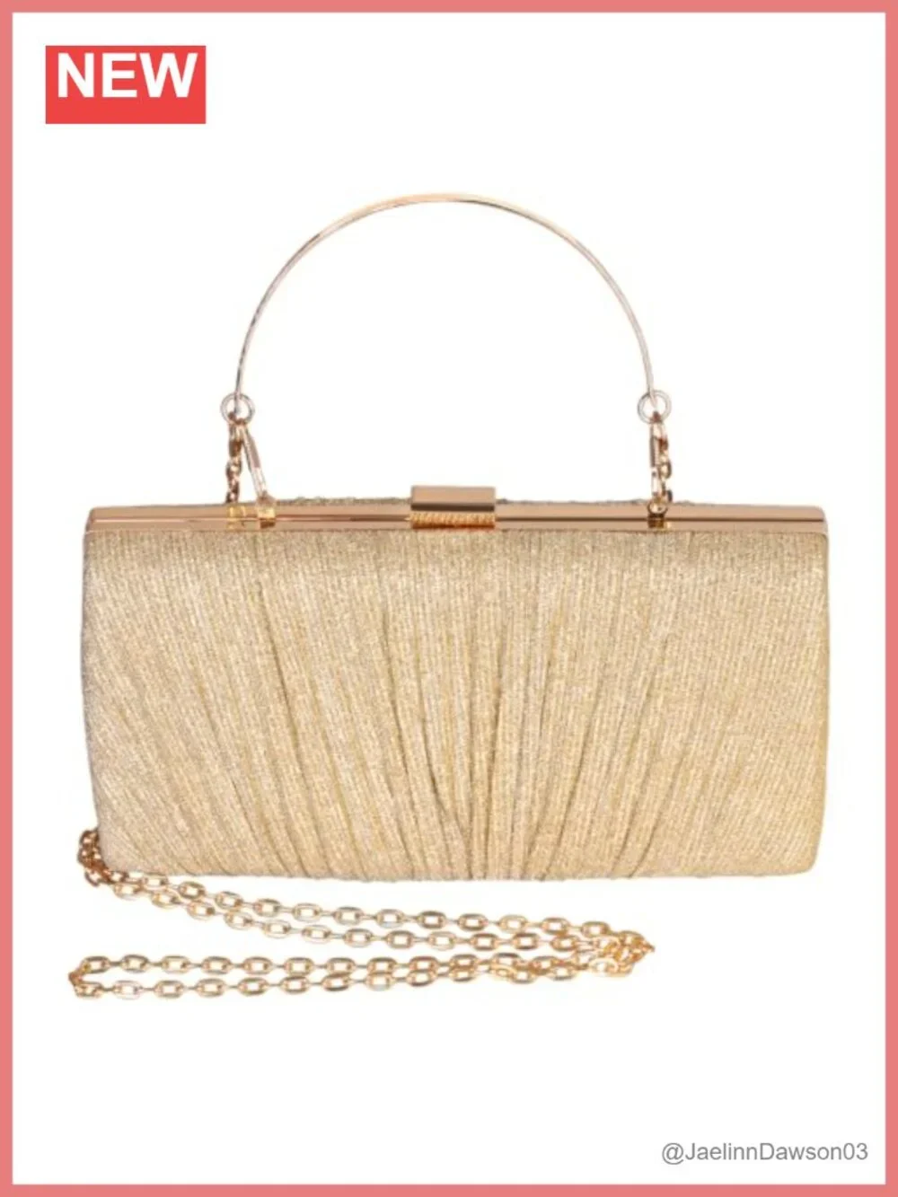 Gold Clutch Purses Evening Bag for Women Formal Cocktail Wedding Guest